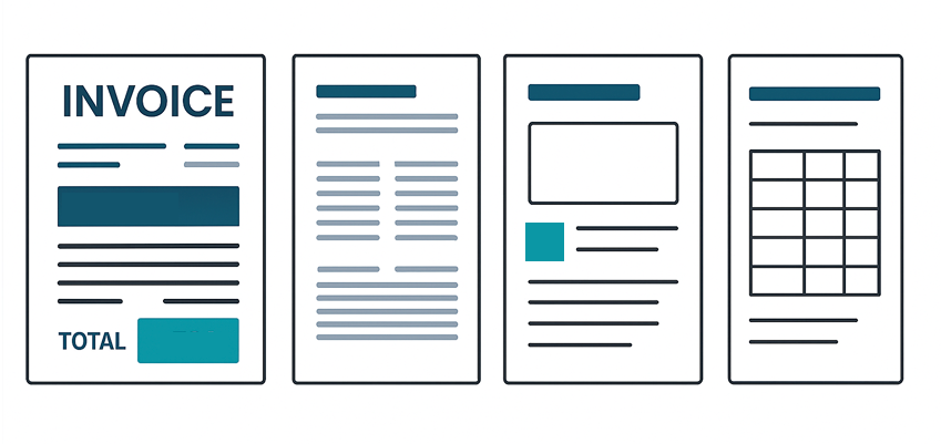 various invoices