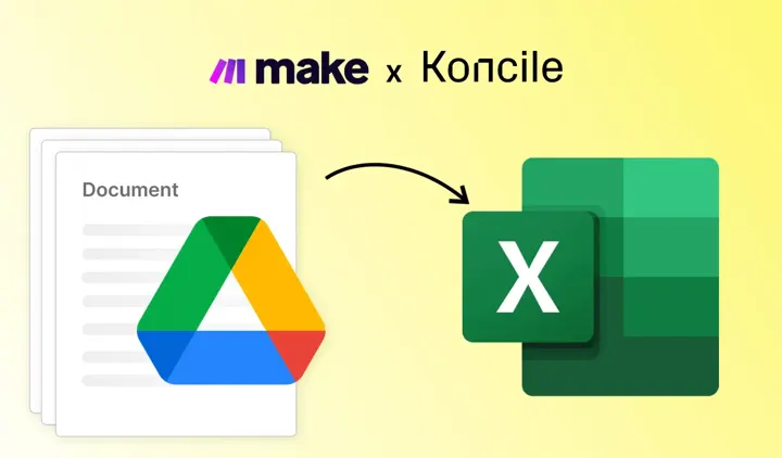 Vos documents Google Drive avec Make et Koncile